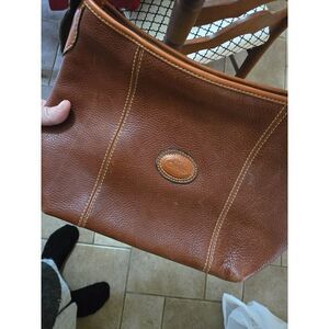 Guatemala Cedano Brown Leather Shoulder Bag w Buckles Inner Zip Pocket